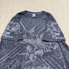 Nasca Lines Peru Shirt Mens Large Gray AOP Graphic Souvenir Rufyar’s