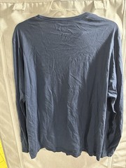 Mack Weldon Men’s Long Sleeve Crewneck T-Shirt Navy Blue Size Large Pima Cotton
