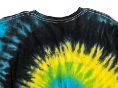 Colortone Tie Dye Black Blue Yellow Green Adult Large Unisex