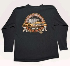 VTG 2004 Sturgis Black Hills Motor Classic Henley Shirt Mens L Biker