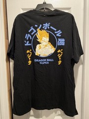 Dragon Ball Super Adult T-Shirt -Yellow Vegeta Eating Ramen Size 2XL