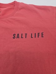 Salt Life T-Shirt Men Large Dark Pink Graphic Tee.#46903