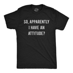 Mens so Apparently I Have An Attitude T shirt Funny Sayings Sarcastic Tee