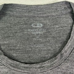 Icebreaker Merino Wool Blend T-shirt Men’s Medium Grey Short Sleeve Crew Graphic