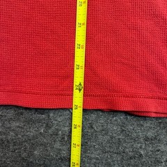 American Eagle Thermal Shirt Mens Medium Red Waffle Knit Long Sleeve Vintage Fit