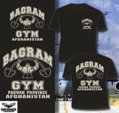 Bagram Gym Parwan Province Army, Navy, MC, Air Force Afghanistan T-shirt