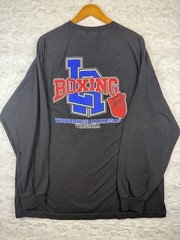 VTG XXL L.A. Boxing Long Sleeve Black Shirt Virginia Double Sided Y2K 2XL