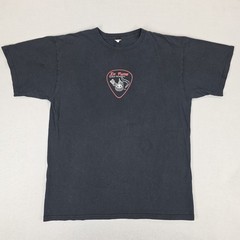 In Tune Guitar Picks Shirt Mens Large Black Center Logo Y2K Punk Rock Faded