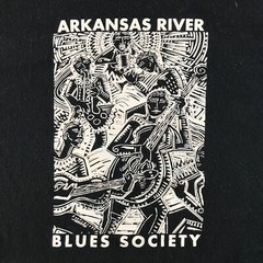 Arkansas River Blues Society Shirt Mens Small Black Markham Street Grill #5250
