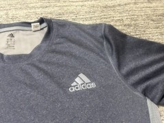 Adidas Shirt Adult Large Grey Climacool Stay Cool Short Sleeve Lightweight Mens