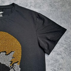 Heads Or Tails T-Shirt Size M Black Rhinestone Studded Skull Goth Grunge Bling