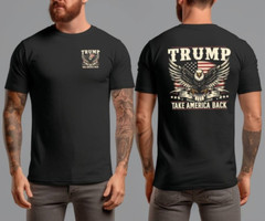 Trump 2024 Take America MAGA 45 47 Missed Me Never Surrender Legend Flag T-Shirt