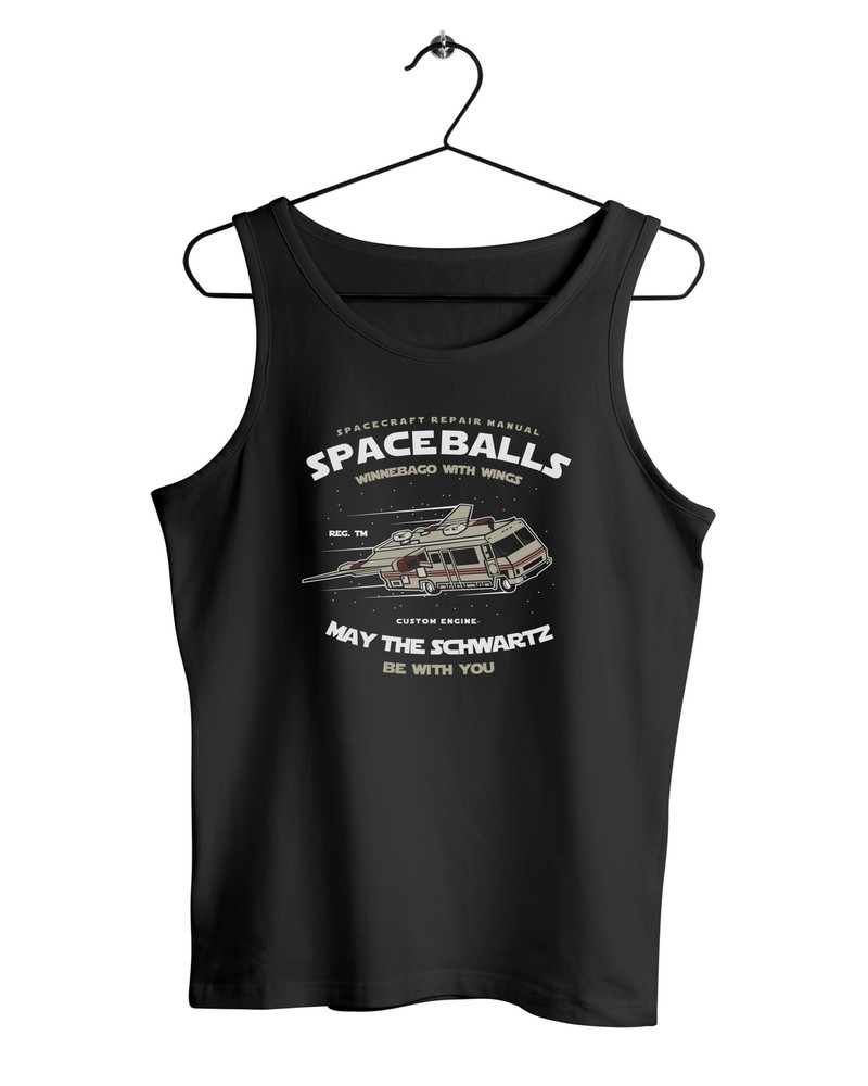 Herren Tank Top Muscle Shirt Spaceballs Wohnmobil Raumschiff Waldi Lord Helmchi