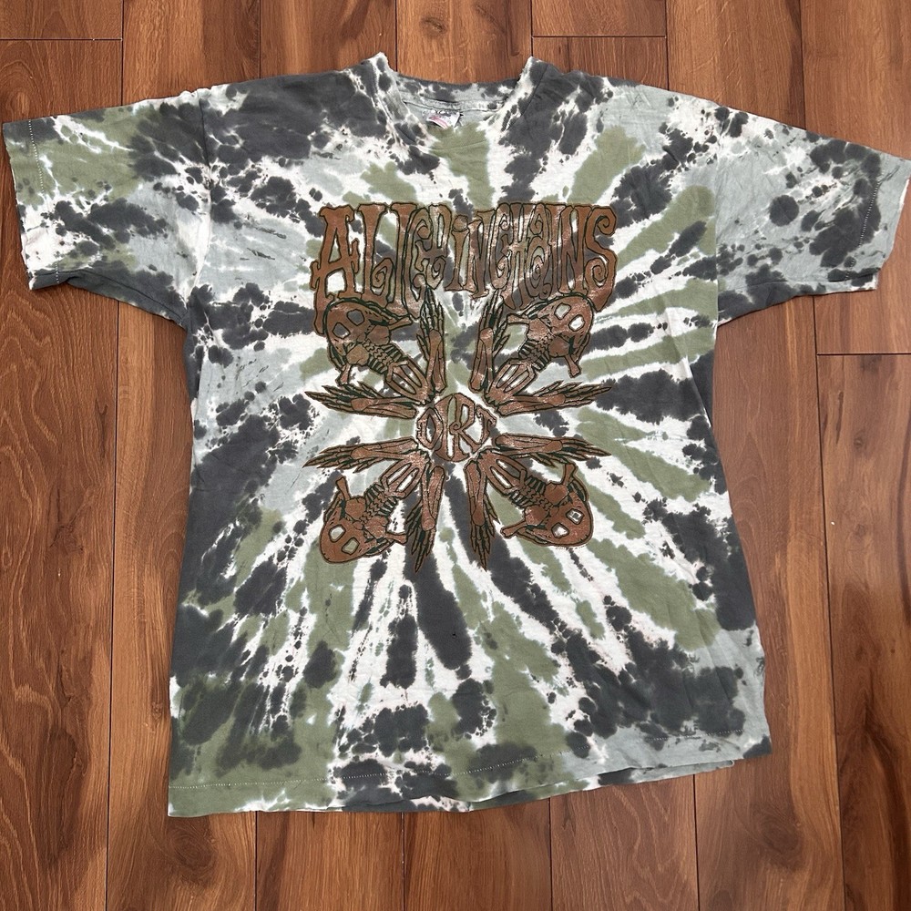 Vintage Alice In Chains 1993 Dirt Tie Dye T-Shirt (Very Rare) XL Faded FOTL Tag