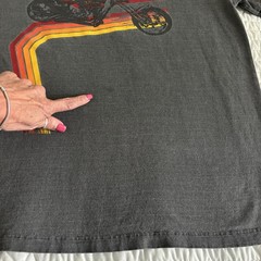 Demented Cycles Chopper T-Shirt Gray District Threads Size Large