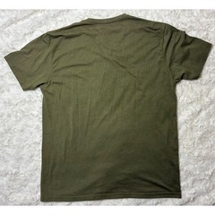 Hard Rock Guitar Co Orlando Mens XL V-Neck Graphic T-Shirt Olive Green Flocked