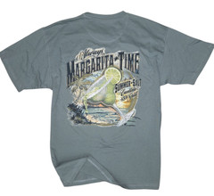 Newport Blue Men’s T-shirt -SIZE LARGE -Margarita -Dive Bar-Relax-Palm Trees-NEW