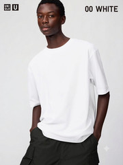 UNIQLO U AIRism Cotton Oversized Crew Neck Half-Sleeve T-Shirt XS-4XL Japan