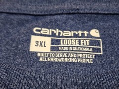 Carhartt Men’s 3 XL Loose Fit Pocket T-Shirt Heather Blue Short Sleeve Tee