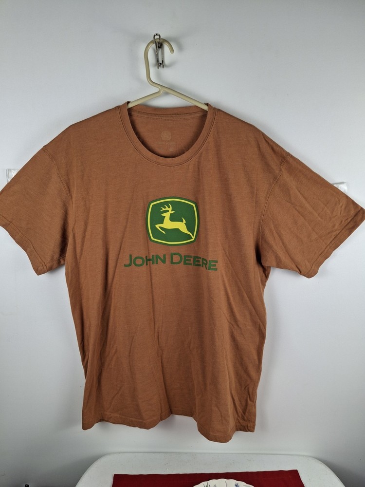 John Deere Men’s T-Shirt Logo Deer Graphic Pre-Shrunk Cotton LARGE