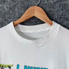 Vintage I Hunt White Tail All Year Long Shirt Size L / XL Hunting 90s Comic Joke