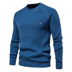 100% Cotton Men Sweaters Soild Color O-ne High Quality Mesh Pullovers