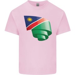 Curled Namibia Flag Namibian Day Football Mens Light Cotton T-Shirt
