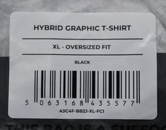 Gymshark Men’s Lightweight Hybrid Graphic Oversized Fit T-Shirt NN7 Black XL NWT