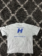 Vintage 90s Hanes Beefy T Shirt Heather Gray Health Care Expert Systems USA XL