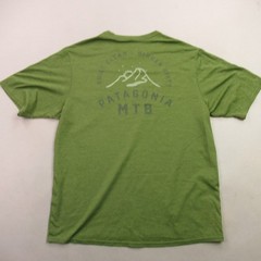 Patagonia Shirt Mens Small Green Short Sleeve Crew Neck Casual Outdoors