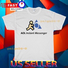 NEW SHIRT AOL INSTANT LOGO T-SHIRT FUNNY AMERICAN USA UNISEX TEE SIZE S-5XL