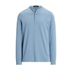 RLX Golf Ralph Lauren Mens Light Blue Long Sleeve Henley Shirt NWT
