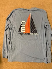 Long sleeve vineyward vines t-shirt blue/grey size small sailboat logo