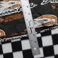 Vintage Harley Davison biker Hawaiian style all over print button up Shirt XXL