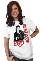 Michael Jackson Bad MJ Music Album Cover Womens or Mens Crewneck T Shirt Tee