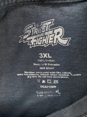 Street Fighter Graphic T-Shirt Ryu Ken Chun-Li Guile Black Mens 3XL See Pics