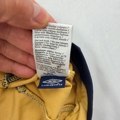 Umbro Everton Soccer Jersey Mens Small Yellow 2010-11 Away Chang Sponsor Kit