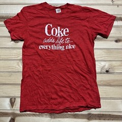 Vintage 70s 80s Coca-Cola Coke Promo Adds Life To Everything Nice Shirt Size S