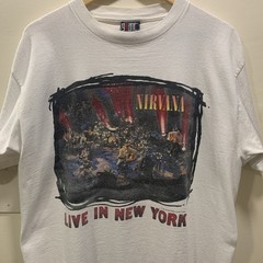 Vintage Nirvana Kurt Cobain MTV Live In New York Unplugged 1995 Size XL 23x30in