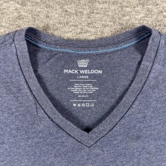 Mack Weldon Shirt Mens Large Blue Pima Cotton V Neck Soft Casual Tee T-Shirt