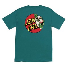 Santa Cruz BEWARE DOT Skateboard T Shirt TEAL