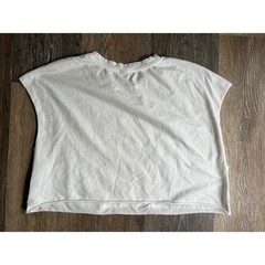 Graphic Muscle Tee Mens XL White Energetic Eagle Cropped Raw Hem