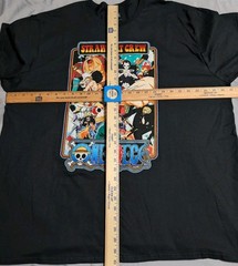 One Piece Straw Hat Crew Graphic T Shirt Black Anime Manga Mens 3XL