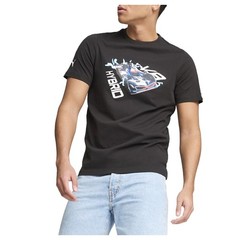 PUMA Bmw M Motorsport Car Graphic Crew Neck Short Sleeve T-Shirt Mens Black Casu