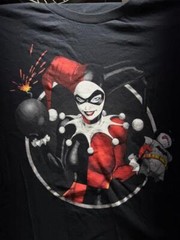 DC HARLEY QUINN BOMB BLACK – Adult Licensed T-Shirt S-3XL