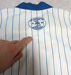 Vintage Bad Boy Brand Baseball Jersey L 1993 Pinstripe Snap Button Shirt Hip Hop