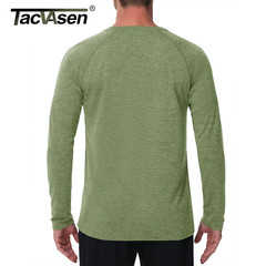 Mens Sports Shirt Long Sleeve UPF50+ Quick Dry Breathable Outdoor Fitness