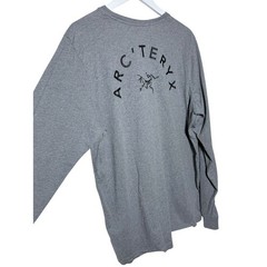 Arc’Teryx Men’s Long Sleeve Cotton Logo Graphic T-Shirt Size XL Grey