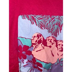 Vintage Mount Rushmore Shirt Flower State Graphic Pink 1989 Tee 80s 1980s VTG M