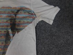 Russell Mens Shirt Small White elephant stretch graphic